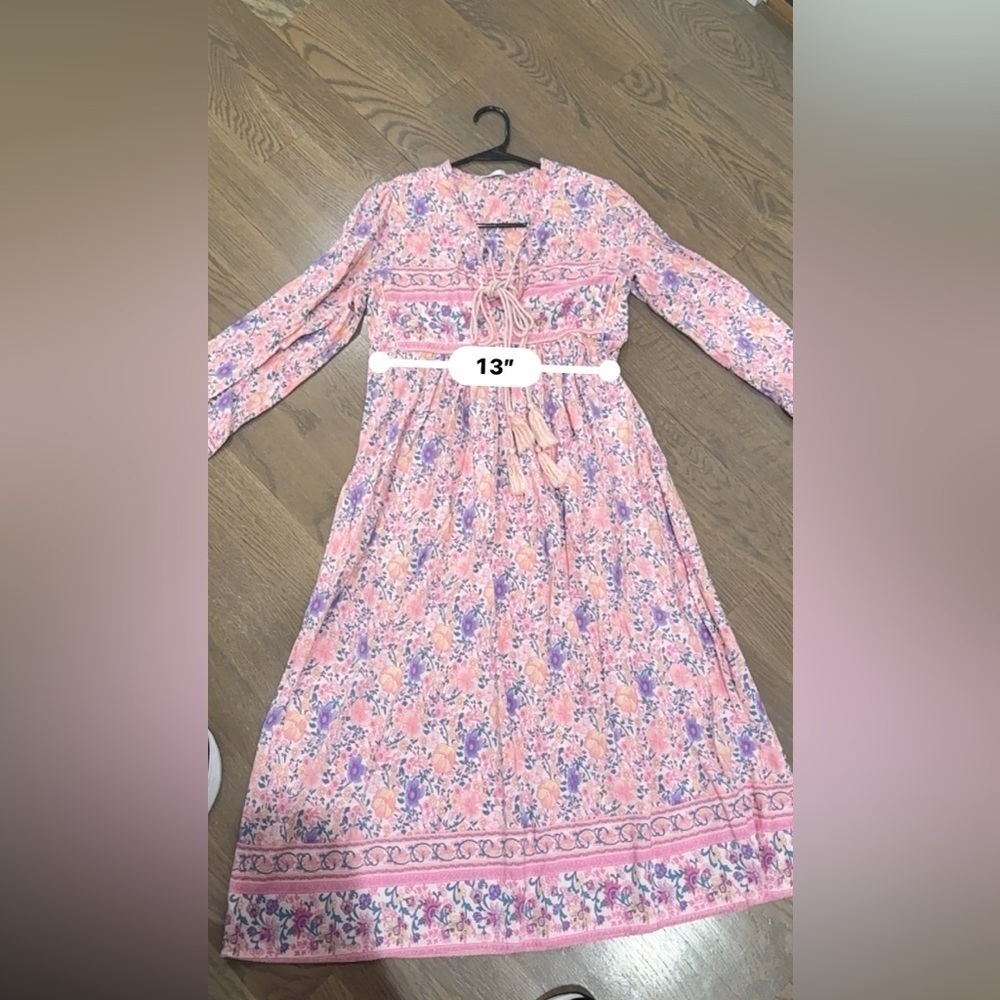 R. Vivimos floral midi dress XS cottagecore coquette girl boho bohemian b2 - Picture 3 of 5